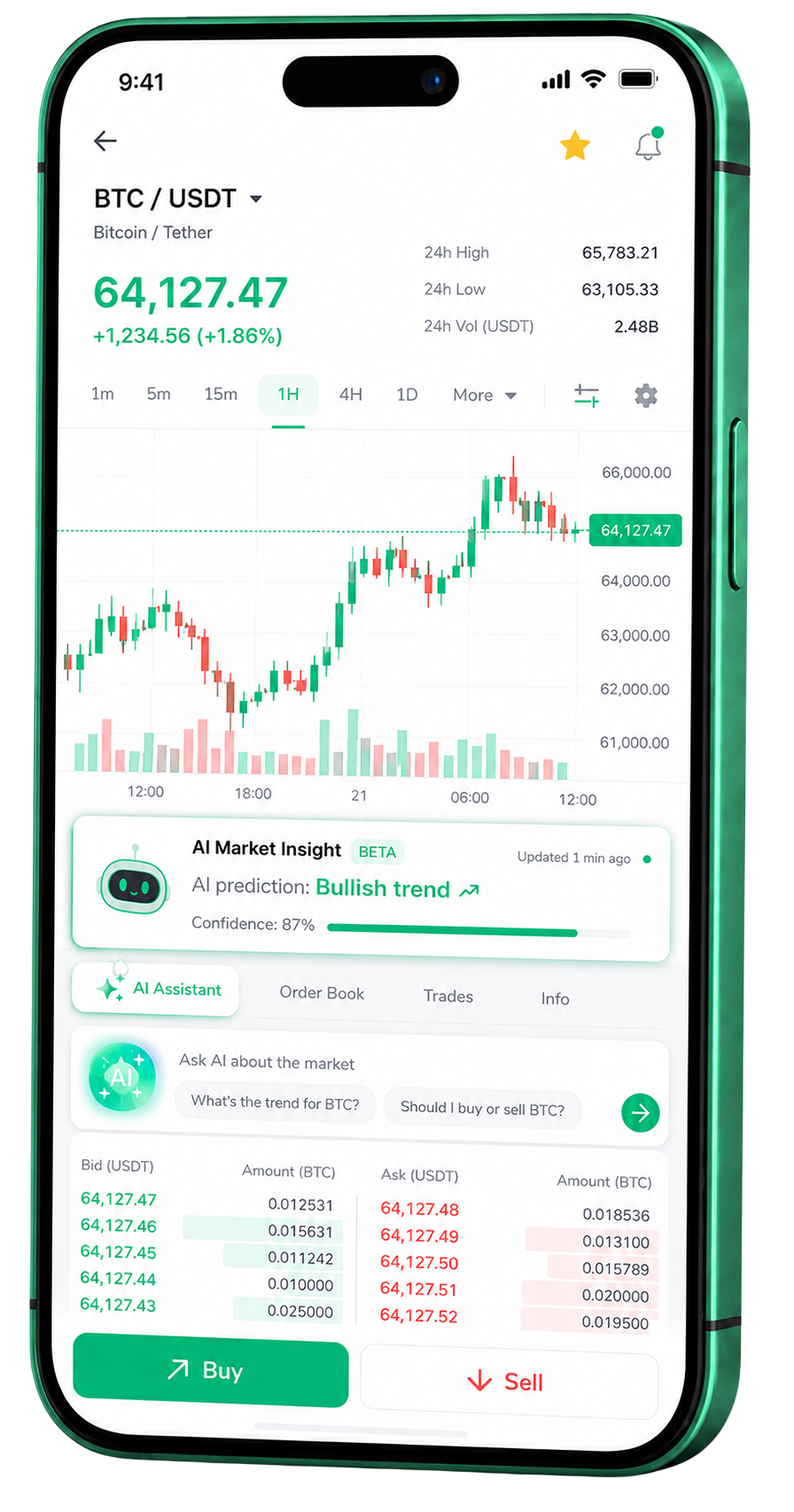 Application mobile de trading Souverain Noyavex pour smartphone